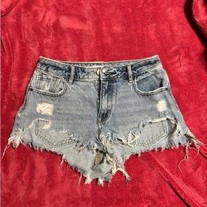 PacSun Blue Distressed Jean Shorts